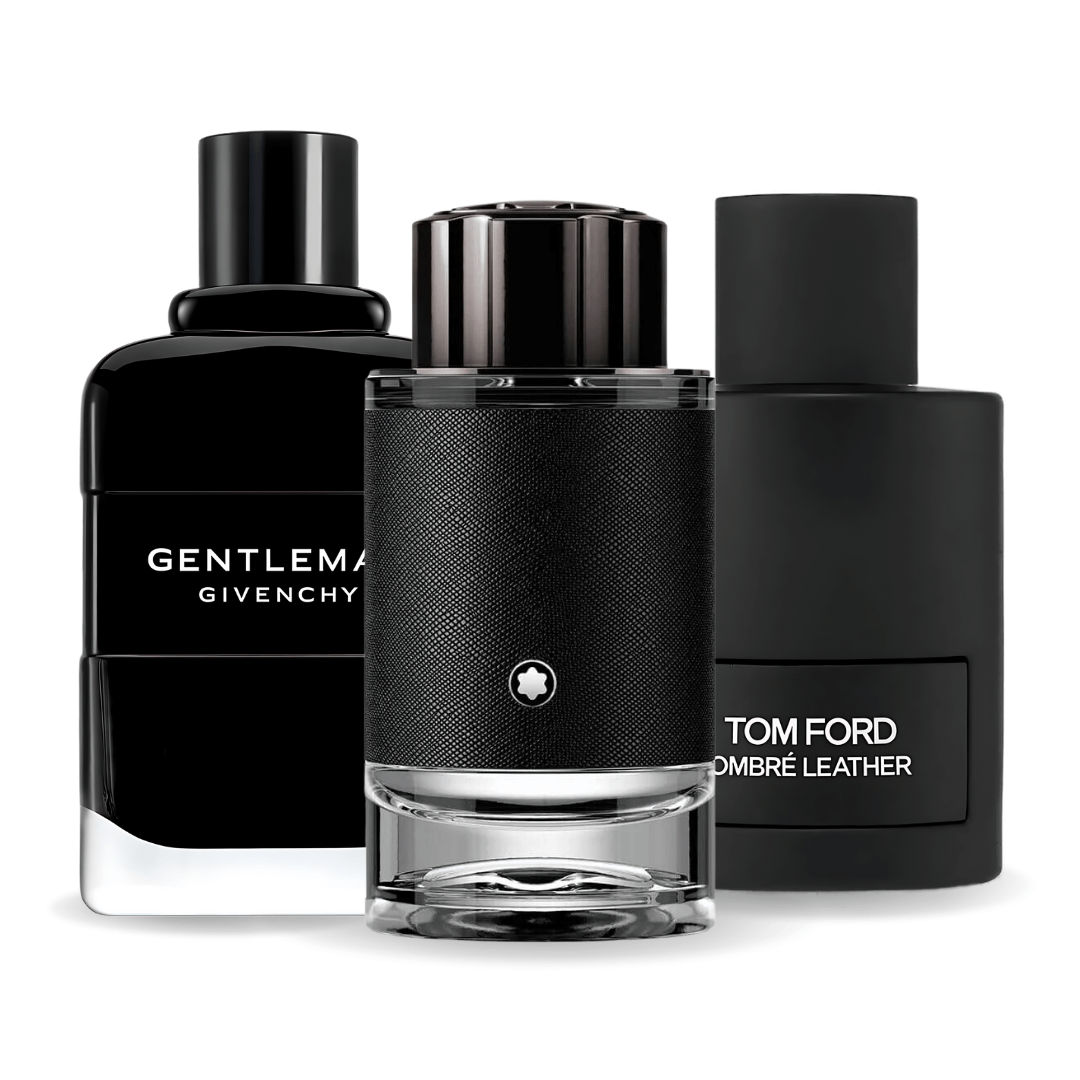 Kombinace 3 parfémů Tom Ford Ombre Leather,  Givenchy Gentleman, Montblanc Explorer 100ml